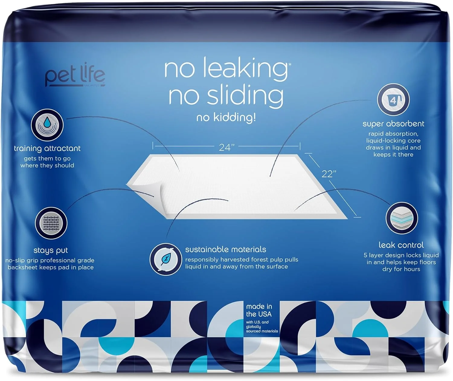 پدهای آموزشی سگ PET LIFE UNLIMITED PL360، بسته 50 عددی، خاکستری