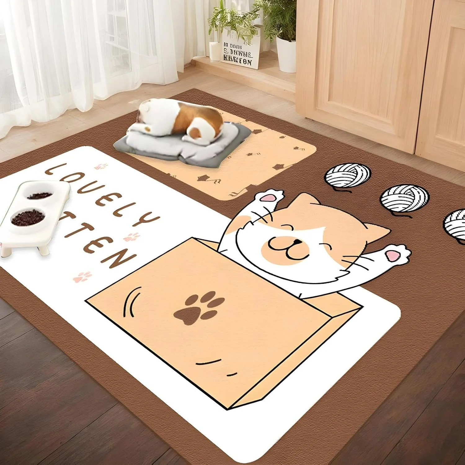 پد زیرانداز ضد آب حیوانات خانگی - زیرانداز ضد آب حیوانات خانگی - فرش جاذب ضد لغزش برای کاسه آب توله سگ و آموزش دستشویی