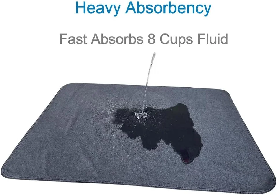 پدهای سگ ضد لغزش بزرگ 183 x 183 سانتی متر، پدهای توله سگ قابل شستشو با جذب سریع، قابل استفاده مجدد، ضد آب برای آموزش، مسافرت، زایمان، تربیت، بی اختیاری، برای پارک بازی، لانه