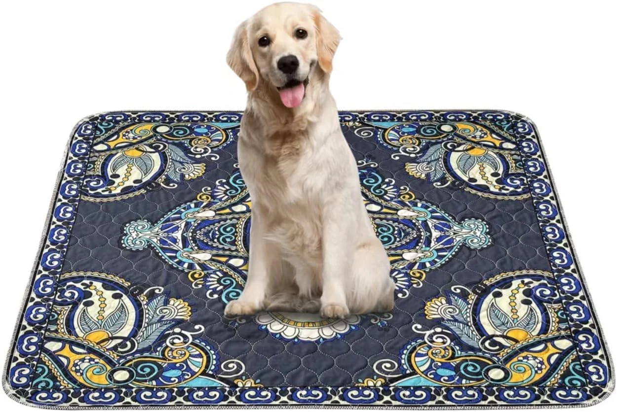 پدهای ادرار سگ Peepeego قابل شستشو، 137x137 سانتی متر، پدهای توله سگ قابل استفاده مجدد با جذب سریع، ضد آب، ضد لغزش، پد عالی برای باکس بازی