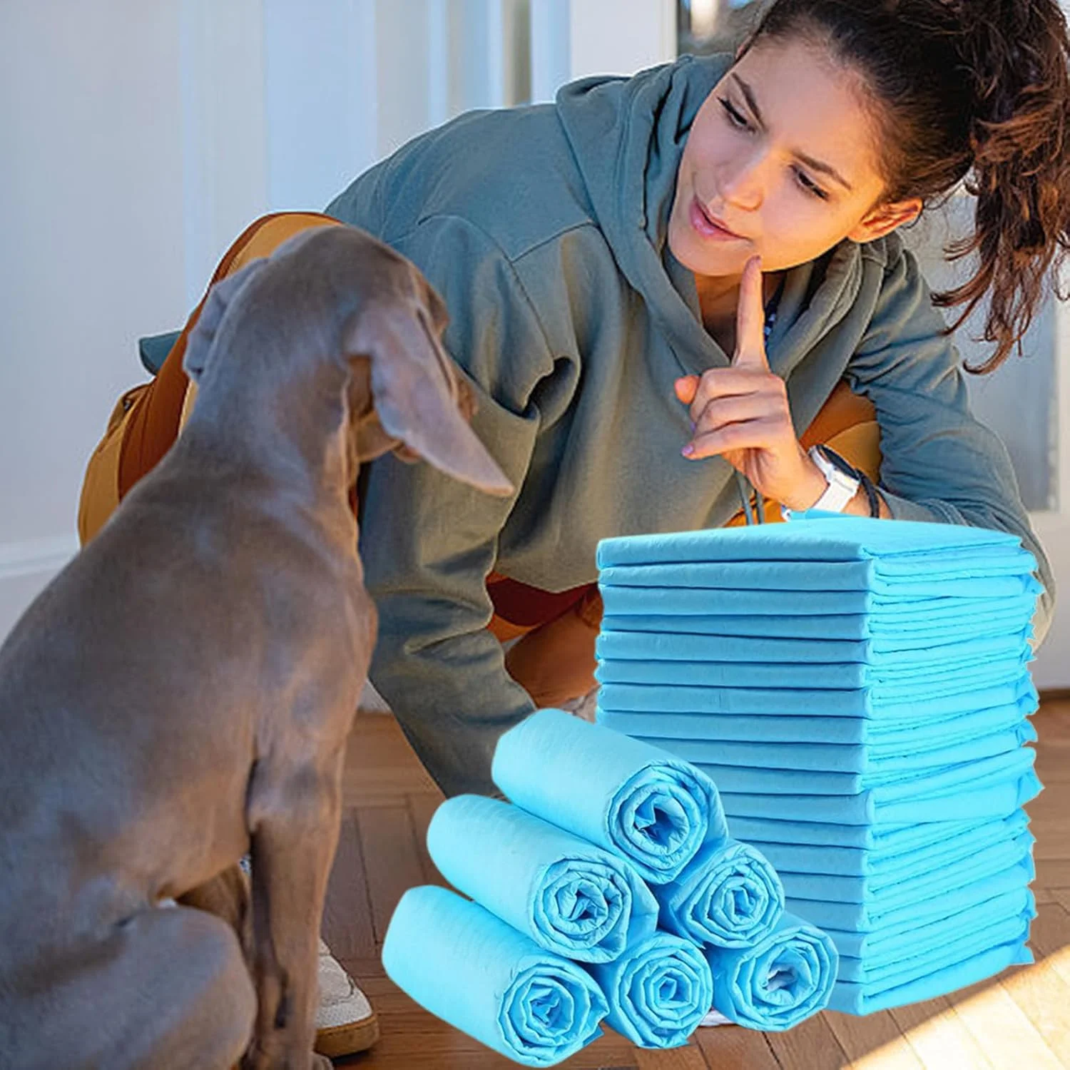 پدهای ادرار سگ | پدهای ادرار حیوانات خانگی - 100 عدد، سطوح خشک شونده سریع و ضد نشت، لوازم آموزش ادرار و تربیت حیوانات خانگی برای استفاده در داخل و خارج از خانه، مسافرت، محوطه بازی، لانه و کف