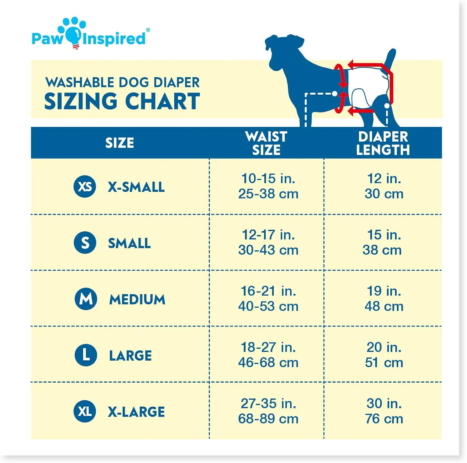 پوشک سگ قابل شستشو Paw Inspired | پوشک سگ پارچه ای قابل استفاده مجدد | پوشک سگ پارچه ای برای سگ های ماده | پوشک بی اختیاری سگ (خیلی کوچک (3 عدد)، مشکی (آستر مشکی))