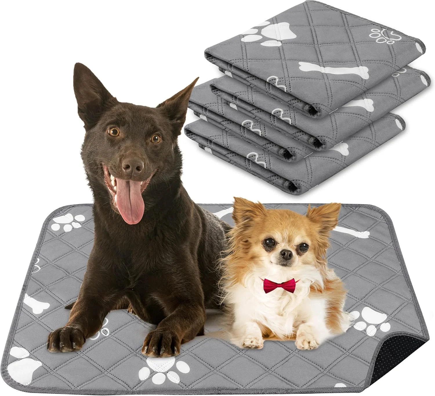 پدهای ادرار قابل شستشو برای سگ، 4 عددی، 45 در 60 سانتی متر، پدهای آموزشی سگ با قابلیت جذب بالا و زیره ضد آب، مناسب برای آموزش ادرار، تربیت و بی اختیاری ادرار حیوانات خانگی پدهای ادرار قابل شستشو برای سگ، 4 عددی، 45 در 60 سانتی متر، پدهای آموزشی سگ با قابلیت جذب بالا و زیره ضد آب، مناسب برای آموزش ادرار، تربیت و بی اختیاری ادرار حیوانات خانگی