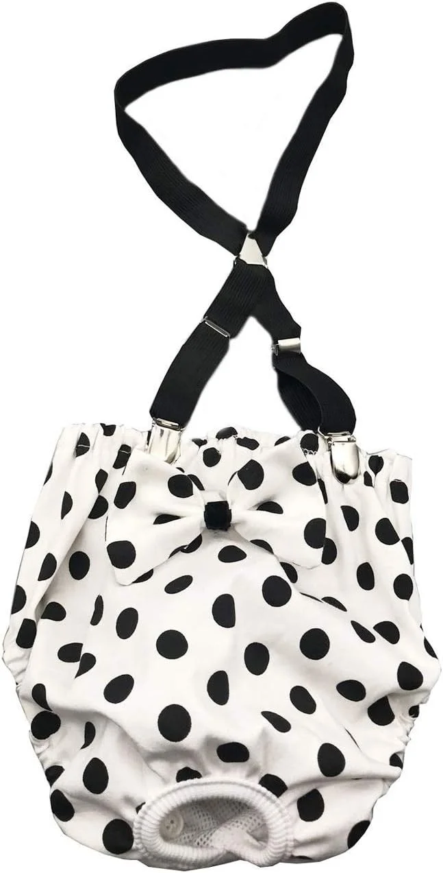 شورت بهداشتی سگ، شورت بهداشتی قابل شستشو و استفاده مجدد برای سگ ماده، پوشک راحت توله سگ (L)