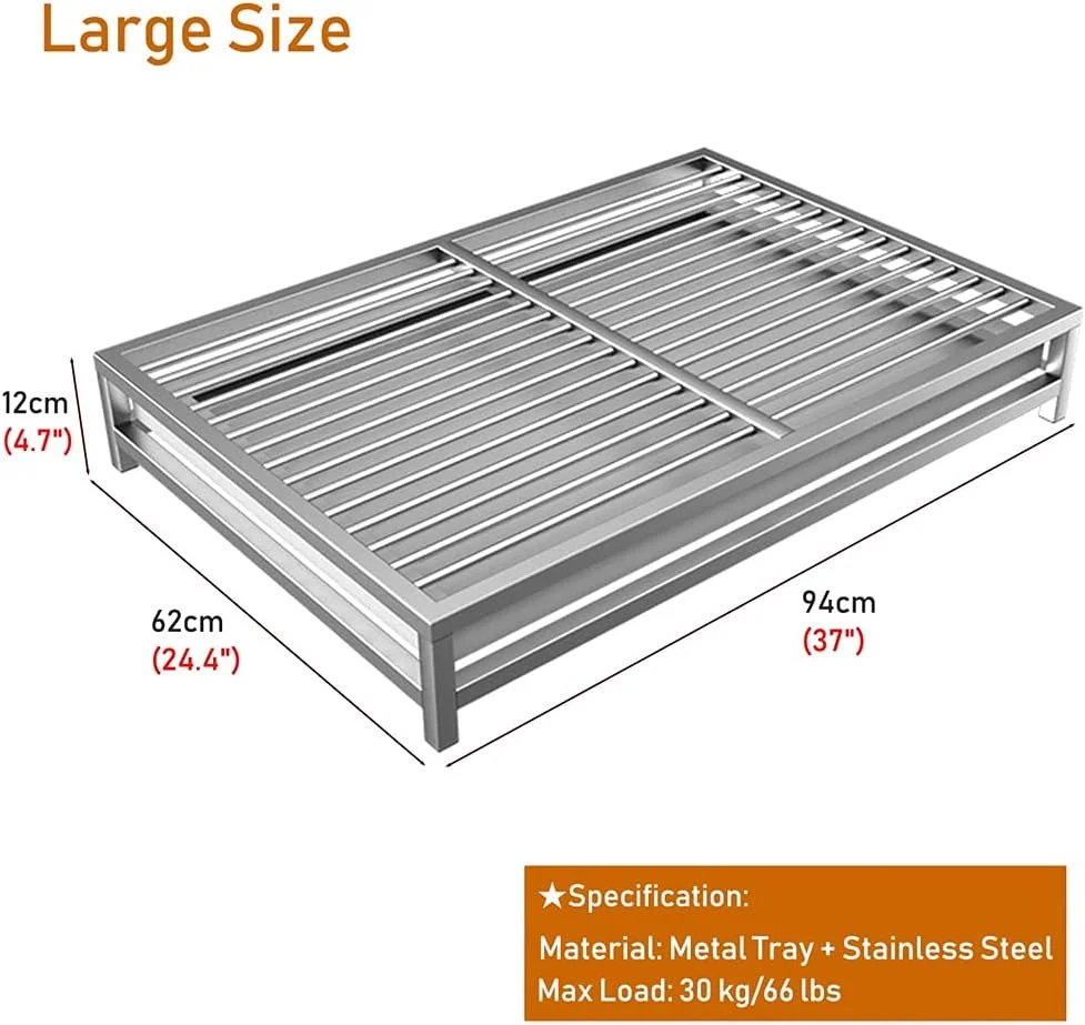 سینی فلزی آموزش ادرار سگ برای حیوانات خانگی و سگ های بزرگ - نگهدارنده پد ادرار توله سگ برای داخل خانه، قفس سگ، پاسیو و حمام - جعبه بستر سگ با کشو (اندازه: بزرگ (94×62×12 سانتی متر)) سینی فلزی آموزش ادرار سگ برای حیوانات خانگی و سگ های بزرگ - نگهدارنده پد ادرار توله سگ برای داخل خانه، قفس سگ، پاسیو و حمام - جعبه بستر سگ با کشو (اندازه: بزرگ (94×62×12 سانتی متر))