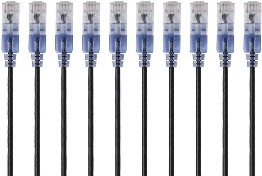 کابل شبکه پچ Cat6A موناپرایس - 12.7 سانتی متر - آبی | سیم اینترنت شبکه - RJ45، 550 مگاهرتز، UTP، سیم مسی خالص، 10G، 30AWG، بسته 10 عددی - سری SlimRun کابل شبکه پچ Cat6A موناپرایس - 12.7 سانتی متر - آبی | سیم اینترنت شبکه - RJ45، 550 مگاهرتز، UTP، سیم مسی خالص، 10G، 30AWG، بسته 10 عددی - سری SlimRun