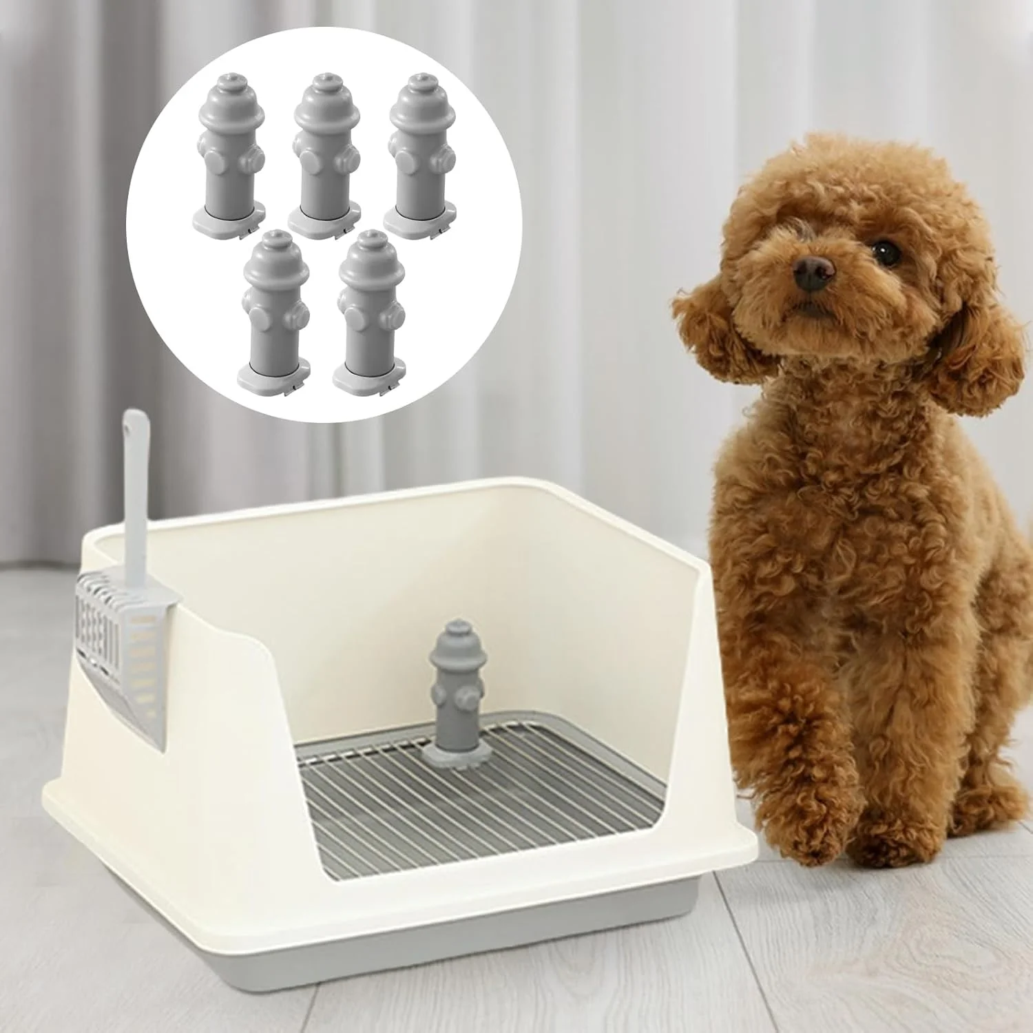 آموزش دستشویی به سگ در داخل خانه | 5 عدد ستون ادرار برای سگ ها در داخل خانه - توالت ادرار حیوانات خانگی قابل حمل برای استفاده توله سگ در خانه، اتاق، باغ، چمن، فضای باز