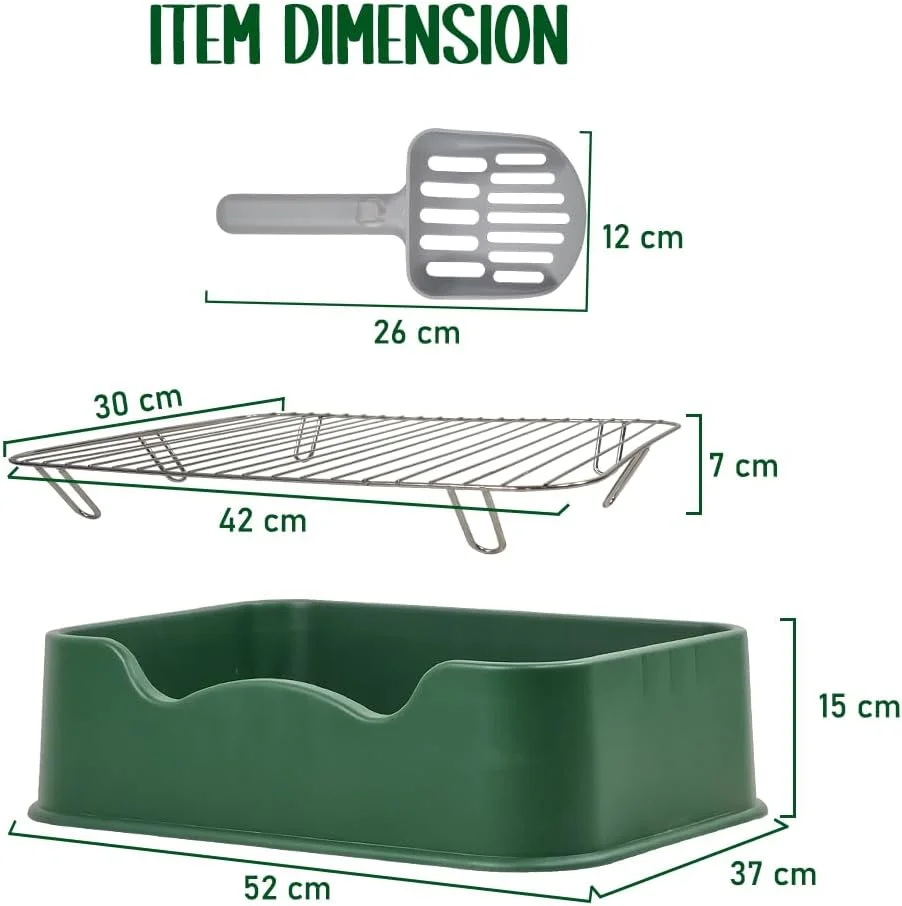 توالت آموزشی سگ کتز کینگ با بیلچه، توری استیل ضد زنگ و پد ضد لغزش، توالت ضد نشت حیوانات خانگی برای سگ های کوچک و متوسط، مناسب برای داخل و خارج از منزل 52 سانتی متر (سبز) توالت آموزشی سگ کتز کینگ با بیلچه، توری استیل ضد زنگ و پد ضد لغزش، توالت ضد نشت حیوانات خانگی برای سگ های کوچک و متوسط، مناسب برای داخل و خارج از منزل 52 سانتی متر (سبز)