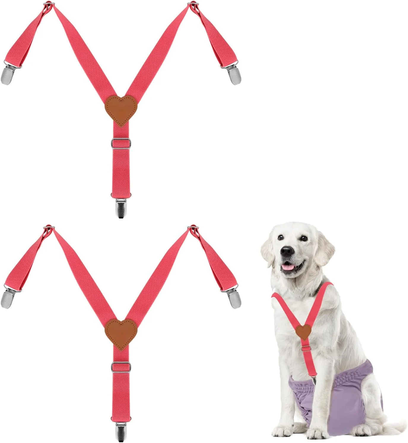 نگهدارنده لباس سگ JUDIXY، دو عدد، مناسب برای پوشک و لباس سگ