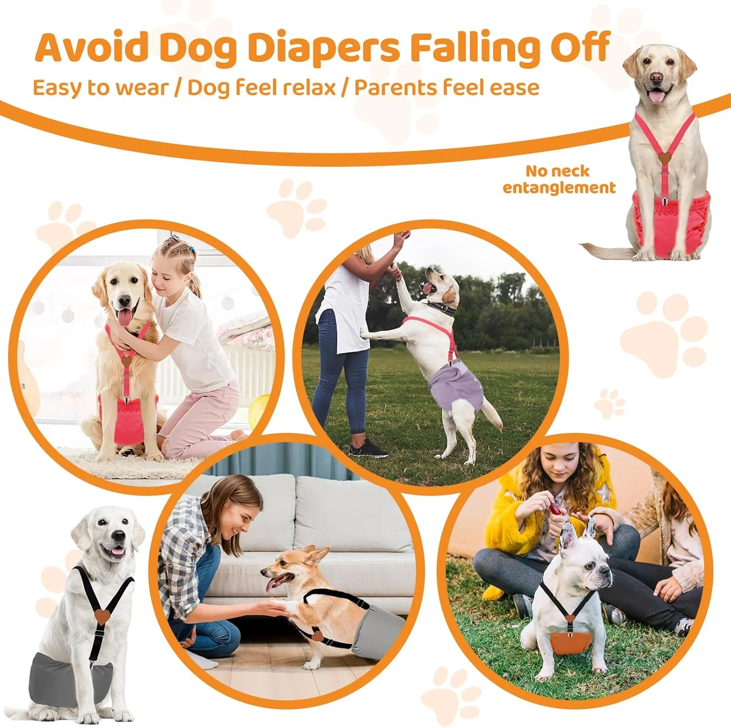 نگهدارنده لباس سگ JUDIXY، دو عدد، مناسب برای پوشک و لباس سگ