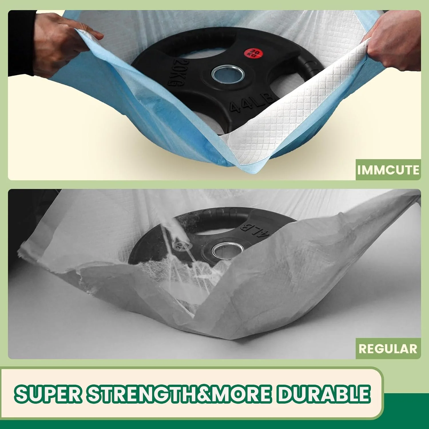 پدهای ادرار سگ IMMCUTE، 76x71 سانتی متر، 50 عدد - پدهای ادرار سگ دو لایه ضد نشت، پدهای سگ بزرگتر و ضخیم تر با قابلیت جذب فوق العاده، پدهای توالت حیوانات خانگی برای سگ ها، پدهای آموزشی یکبار مصرف حیوانات خانگی