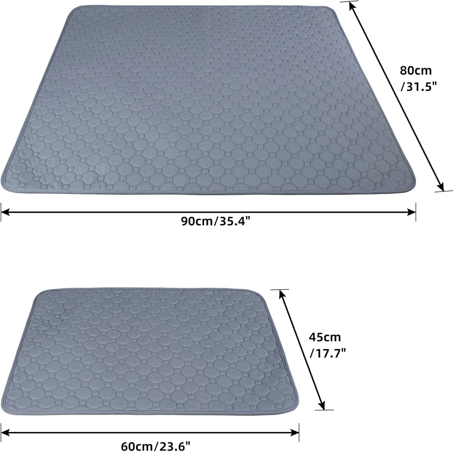 پدهای قابل شستشو و استفاده مجدد سگ آی گجتز هوم U7261، پد آموزش سگ، پد ادرار حیوانات خانگی (بسته 2 عددی) - خاکستری - 60 x 45 سانتی متر پدهای قابل شستشو و استفاده مجدد سگ آی گجتز هوم U7261، پد آموزش سگ، پد ادرار حیوانات خانگی (بسته 2 عددی) - خاکستری - 60 x 45 سانتی متر