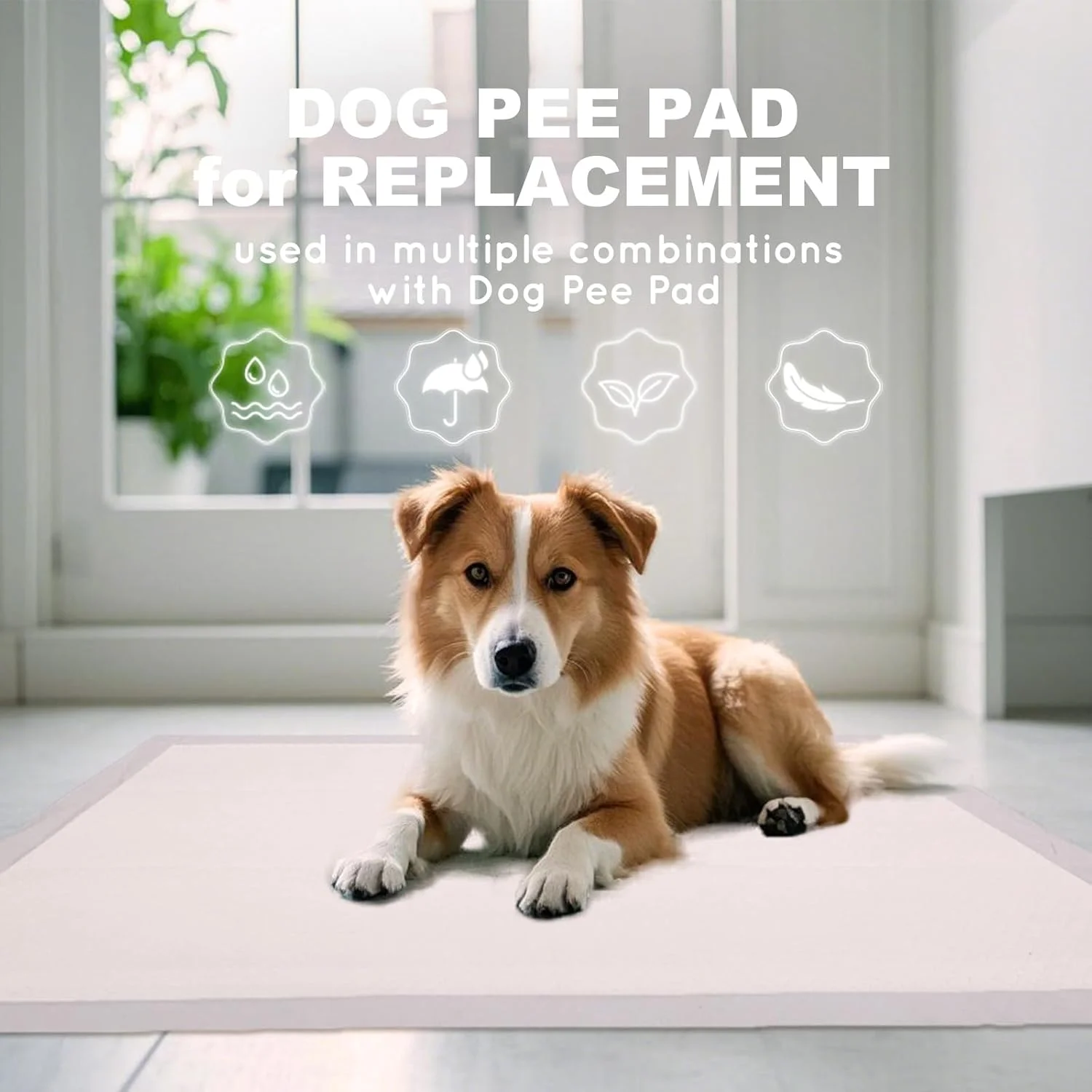 پدهای ادرار سگ، ضخیم / فوق العاده جاذب برای آموزش توله سگ، سایز بزرگ 91×61 سانتی متر، ژل از بین برنده بو، عوامل خوشبو کننده، با ماده محرک حیوانات خانگی (35 عدد)