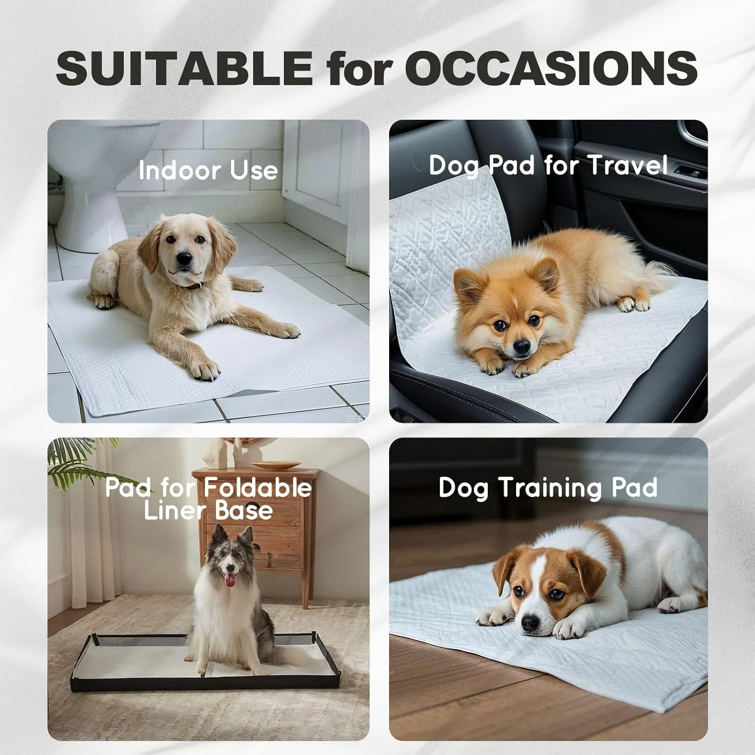 پدهای ادرار سگ، ضخیم / فوق العاده جاذب برای آموزش توله سگ، سایز بزرگ 91×61 سانتی متر، ژل از بین برنده بو، عوامل خوشبو کننده، با ماده محرک حیوانات خانگی (35 عدد)