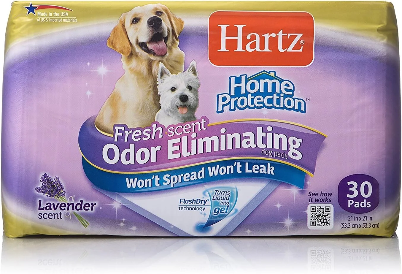 پدهای جاذب ادرار سگ هارتز با رایحه اسطوخودوس - 30 عددی