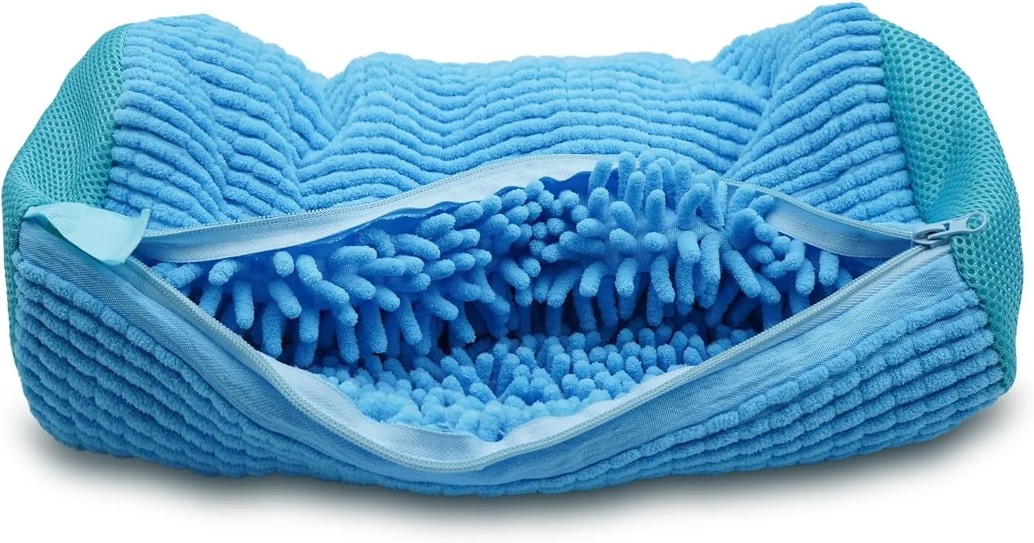 کیسه شستشوی کفش، کیسه لباسشویی کفش برای ماشین لباسشویی و خشک کن، کیسه ماشین لباسشویی کفش مخملی زیپ دار بادوام و قابل استفاده مجدد برای کفش، کفش ورزشی، کفش تنیس، دمپایی آبی 1 عدد کیسه شستشوی کفش، کیسه لباسشویی کفش برای ماشین لباسشویی و خشک کن، کیسه ماشین لباسشویی کفش مخملی زیپ دار بادوام و قابل استفاده مجدد برای کفش، کفش ورزشی، کفش تنیس، دمپایی آبی 1 عدد