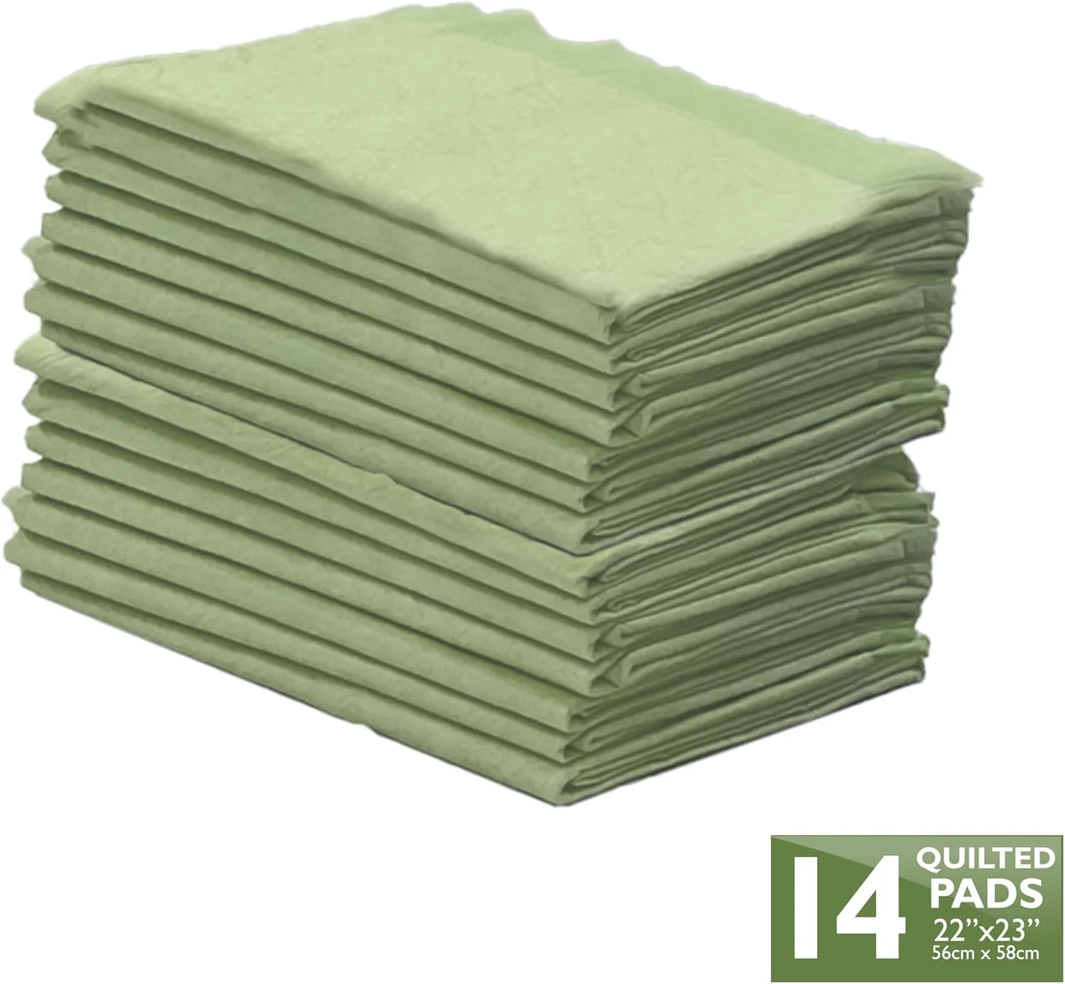 پدهای ادرار بامبو با عملکرد برتر Four Paws Wee-Wee برای سگ ها، پدهای آموزش ادرار سگ و توله سگ سازگار با محیط زیست، آستر قفس، لوازم آموزش خانگی، 56cm x 58cm (14 عدد)