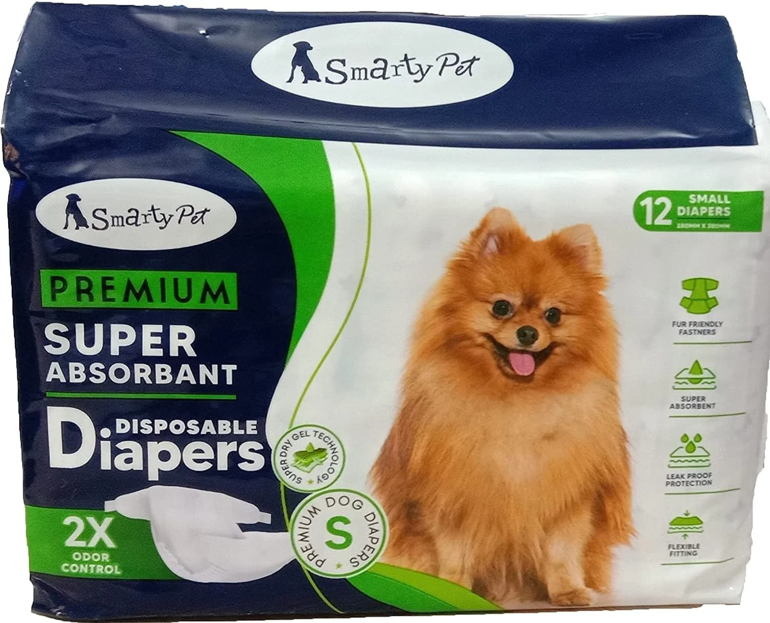 پوشک یکبار مصرف سگ Foodie Puppies (سایز کوچک، 280mm X 380mm، 12 عدد)