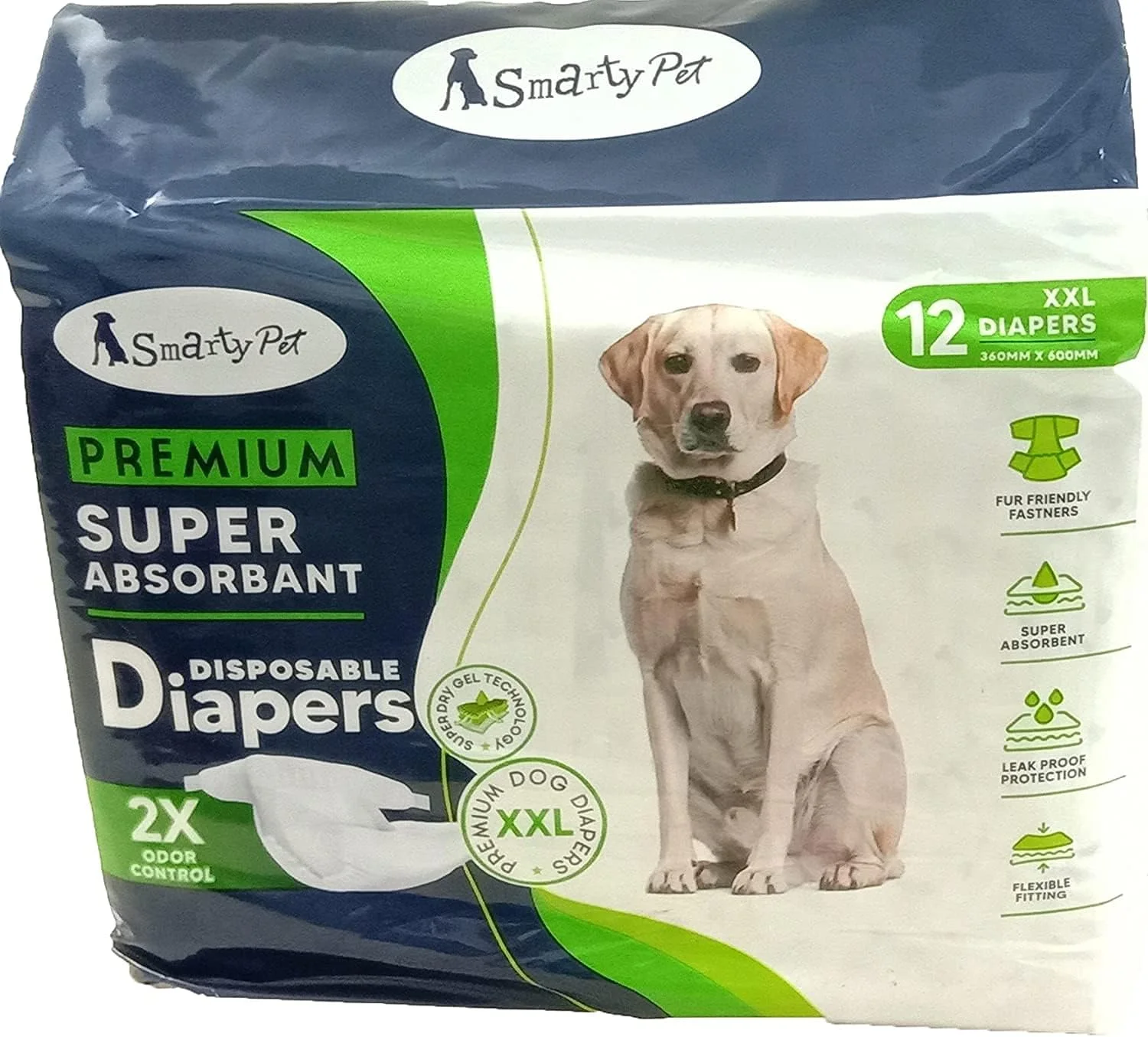 پوشک یکبار مصرف سگ Foodie Puppies (خیلی خیلی بزرگ، 360mm*600mm، 12 عدد)