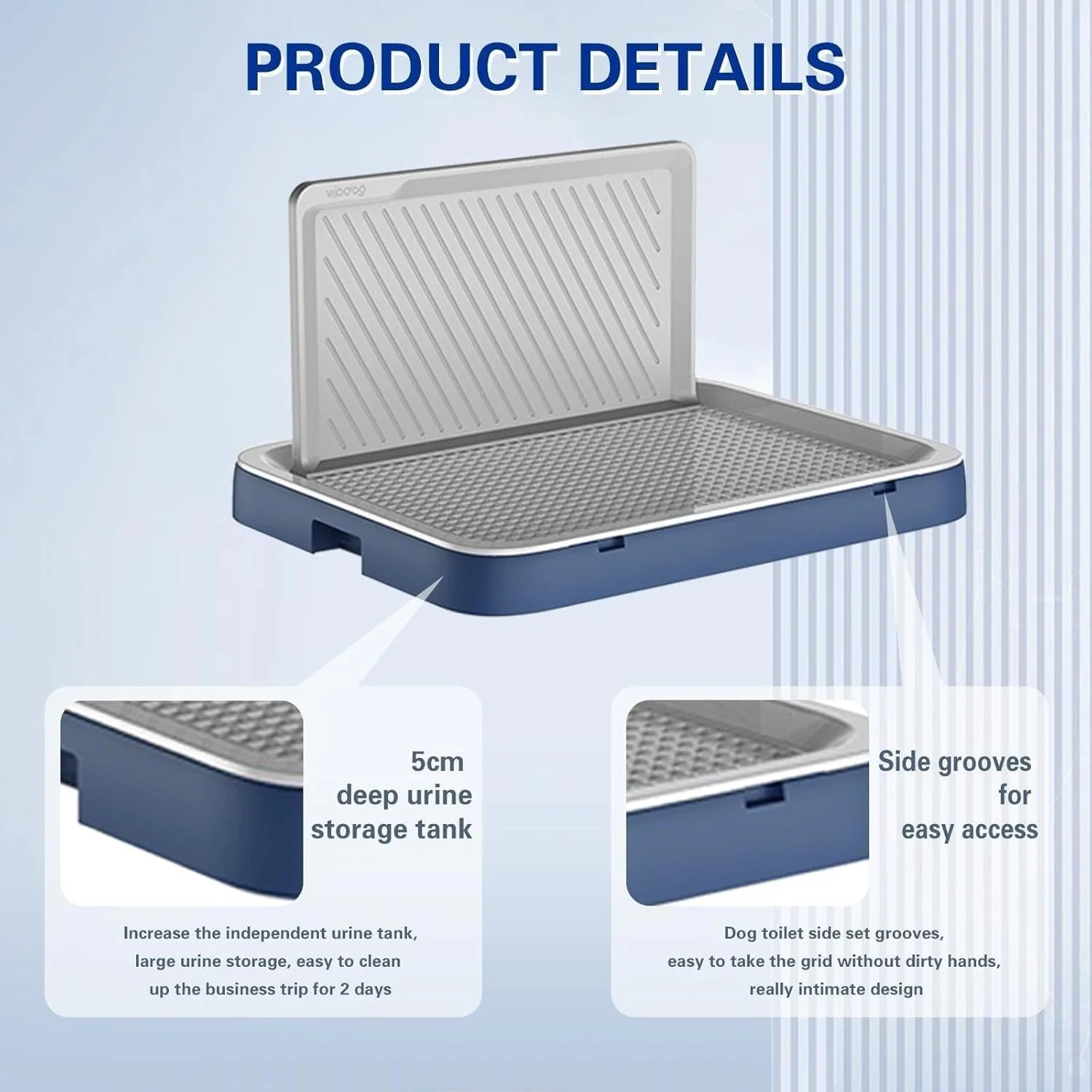 پد آموزش ادرار سگ FDTY، سینی پد ادرار قابل استفاده مجدد، نگهدارنده پد آموزش ادرار توله سگ در داخل خانه با دیوار محافظ، پنجه های خشک و کف تمیز را حفظ می کند، سینی توالت حیوانات خانگی برای توله سگ و حیوانات خانگی کوچک