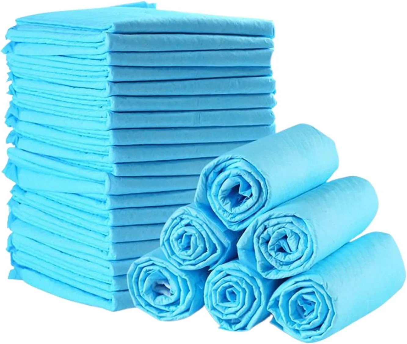 پدهای ادرار سگ | پدهای دستشویی برای سگ ها، 100 عددی، سطوح ضد نشت با خشک شدن سریع، لوازم حیوانات خانگی برای آموزش دستشویی در داخل و خارج از منزل، مسافرت، پارک بازی، کف لانه