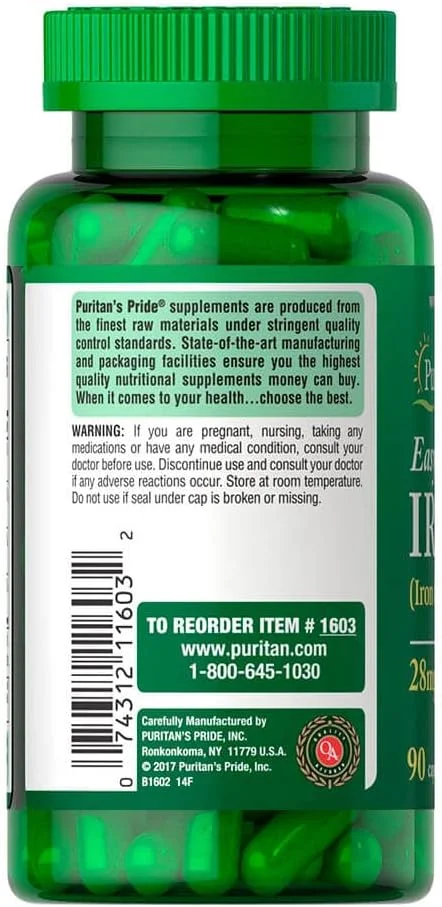 کپسول آهن آسان جذب پیوریتنز پراید 28 میلی گرم، 90 عدد کپسول آهن آسان جذب پیوریتنز پراید 28 میلی گرم، 90 عدد