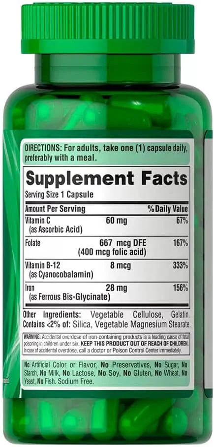 کپسول آهن آسان جذب پیوریتنز پراید 28 میلی گرم، 90 عدد کپسول آهن آسان جذب پیوریتنز پراید 28 میلی گرم، 90 عدد