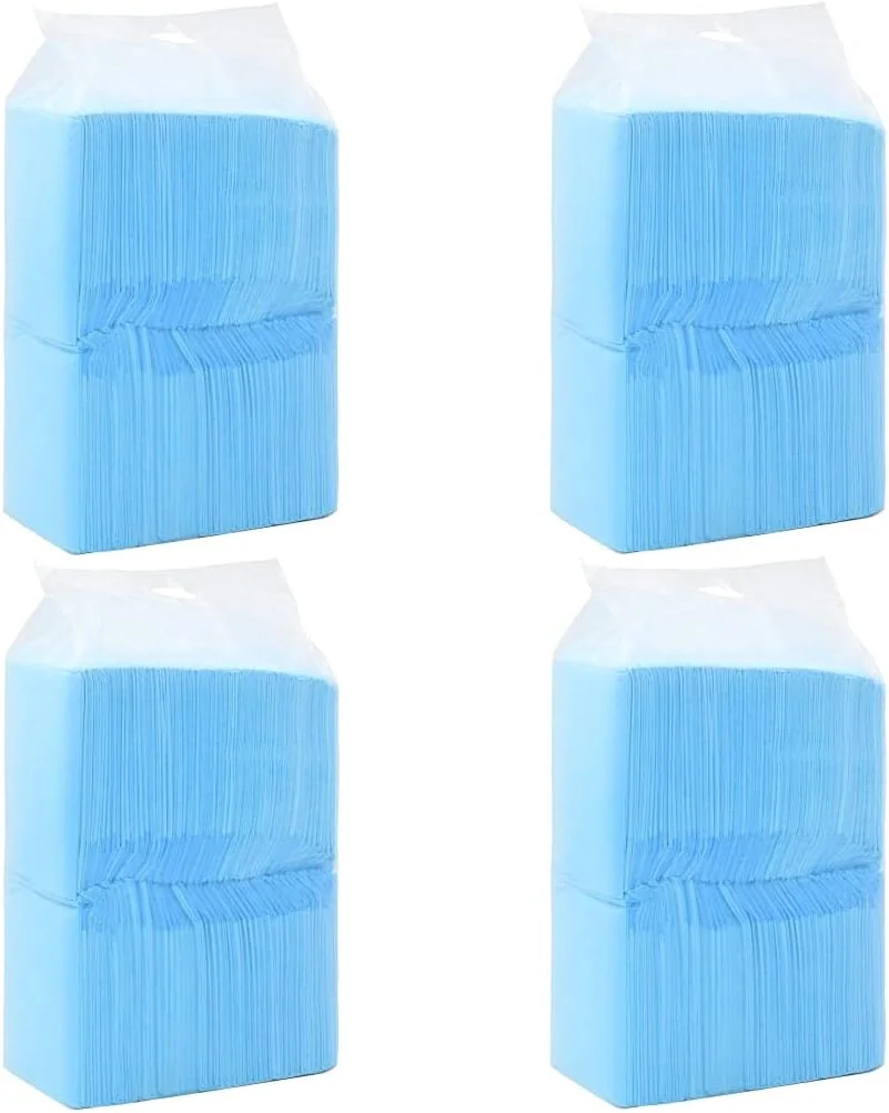 پدهای آموزشی حیوانات خانگی آبی و سفید، اندازه 90x60 سانتی متر، 400 عدد، پارچه نبافته
