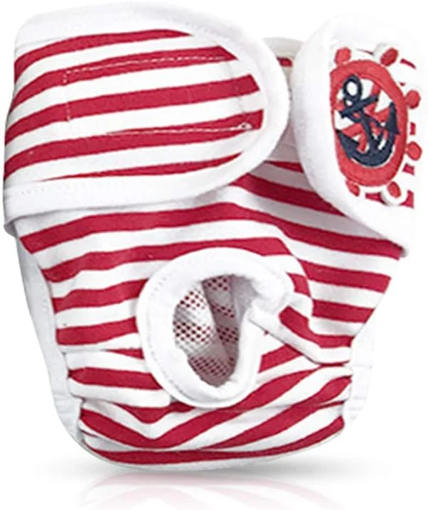 پوشک سگ قابل استفاده مجدد، پوشک سگ قابل شستشو، پوشک توله سگ، پوشک سگ ماده، 2 عدد