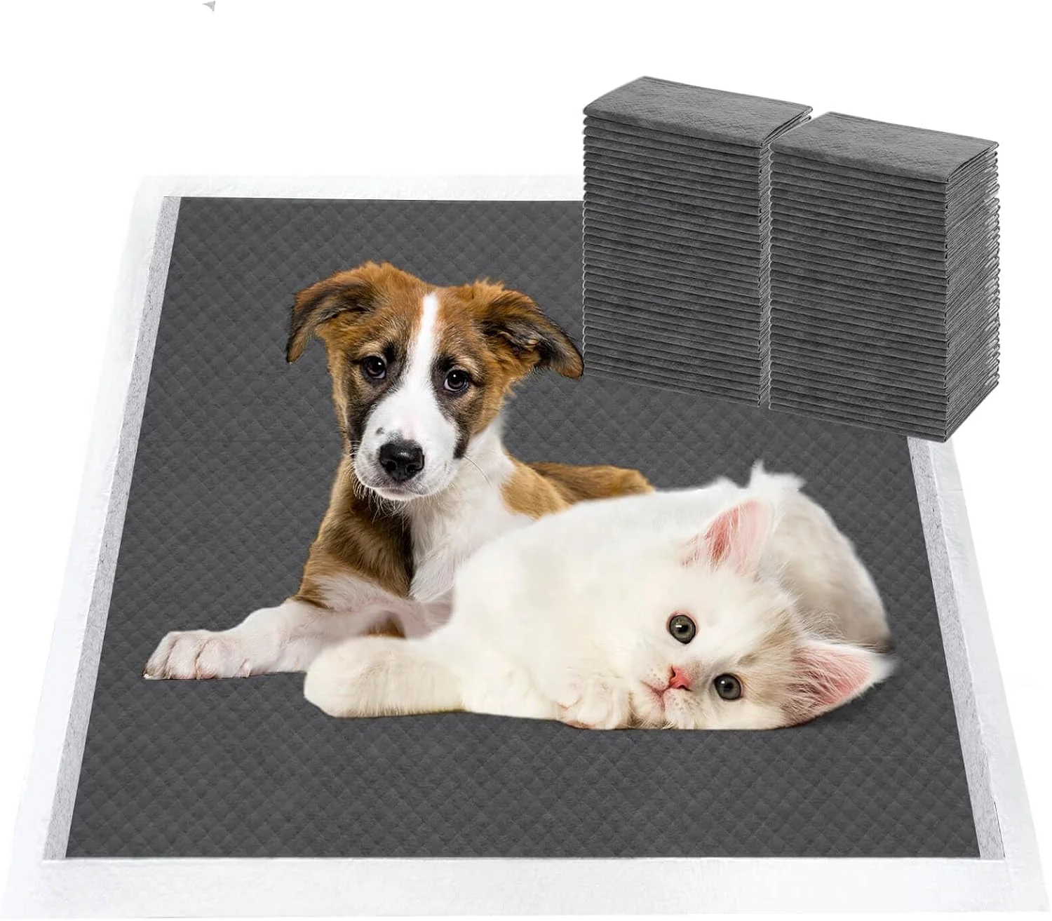 پدهای آموزشی سگ دونو، پدهای یکبار مصرف، 50 عدد، پدهای ادرار توله سگ زغالی برای سگ های کوچک، خرگوش ها، خوکچه هندی، پدهای ادرار سگ و توله سگ، پدهای توالت سگ برای جعبه، ماشین، خانه، 33*45