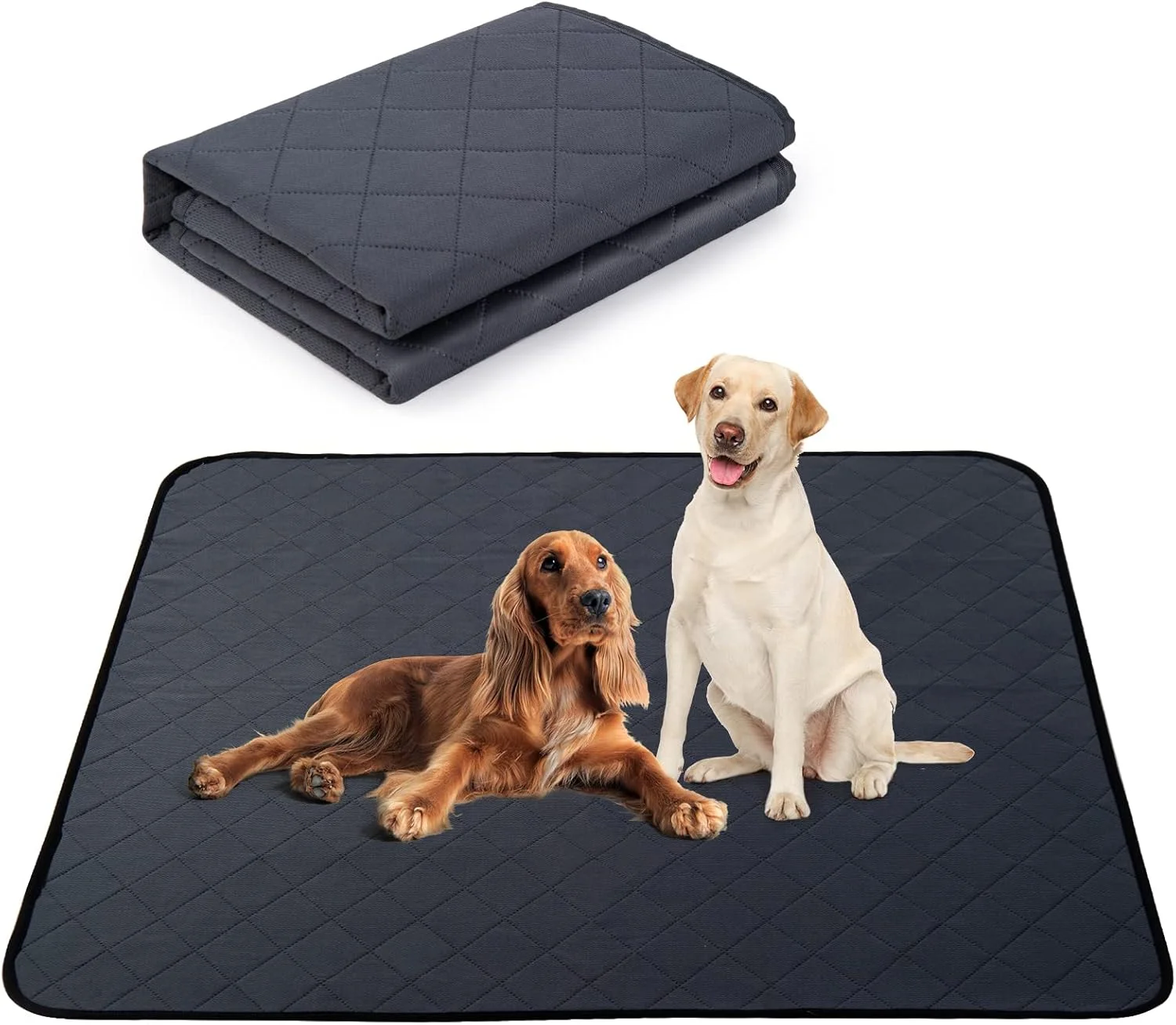 پدهای آموزشی سگ دونو سایز بزرگ (150x150 سانتی متر) 1 بسته پدهای ادرار سگ قابل شستشو و استفاده مجدد پدهای ادرار سگ قابل شستشو در ماشین لباسشویی پدهای بی اختیاری حیوانات خانگی با جذب فوق العاده (1 بسته 60*60 اینچ)