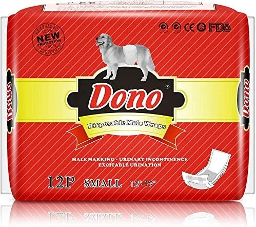 پوشک سگ نر یکبار مصرف نرم و فوق العاده جاذب دونو، 12 عدد