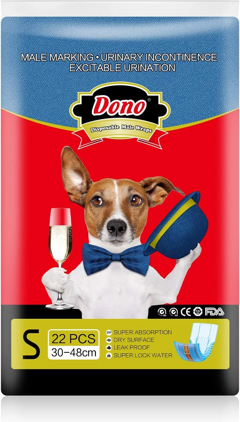 پوشک سگ یکبار مصرف دونو، طرح جین، فوق العاده جاذب و نرم (سایز S)
