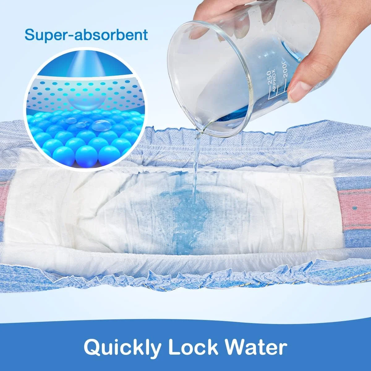 پوشک سگ یکبار مصرف Dono، طرح جین، فوق العاده جاذب، نرم، مناسب سگ های نر، محافظت در برابر نشت، مناسب برای بی اختیاری ادرار