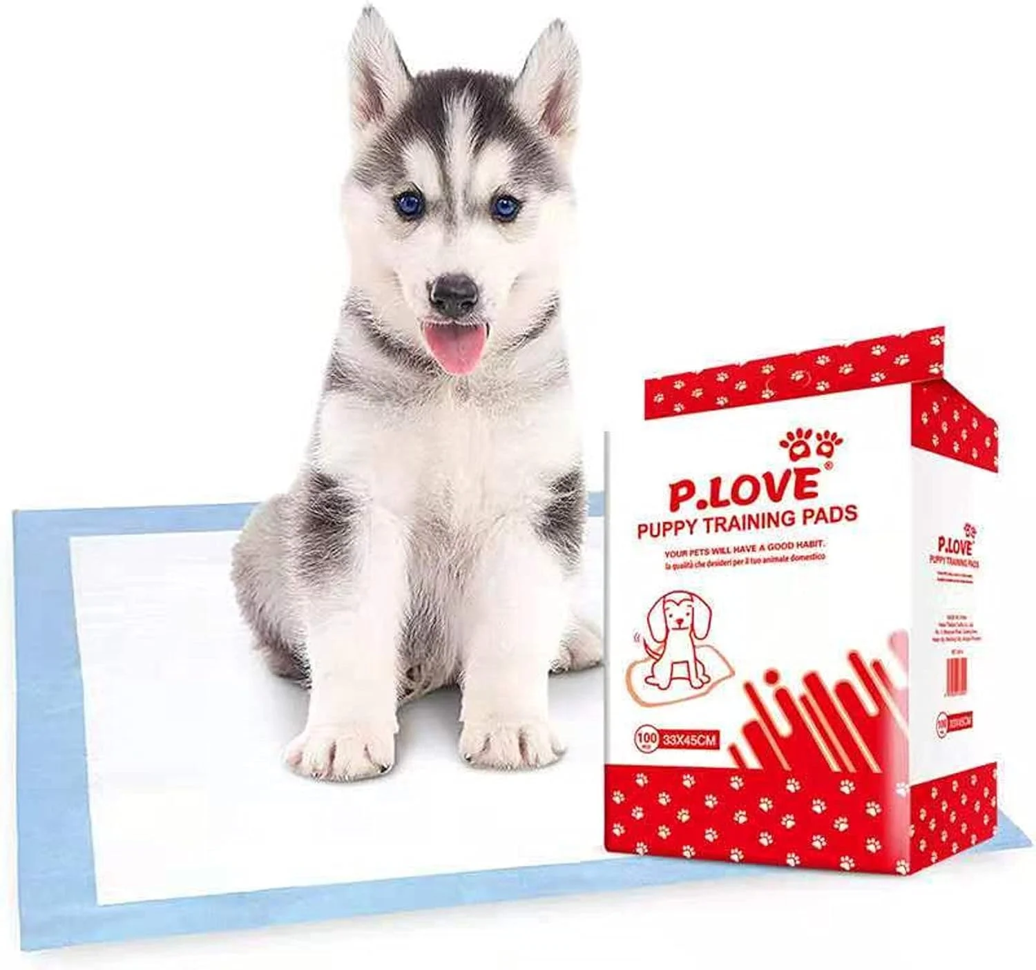 پد آموزشی سگ DongMiao، پد ضخیم پوشک سگ، پوشک جاذب یکبار مصرف، ضد نشت، پد پوشک کاغذی سگ (کوچک 33x45 سانتی متر/100 عدد)
