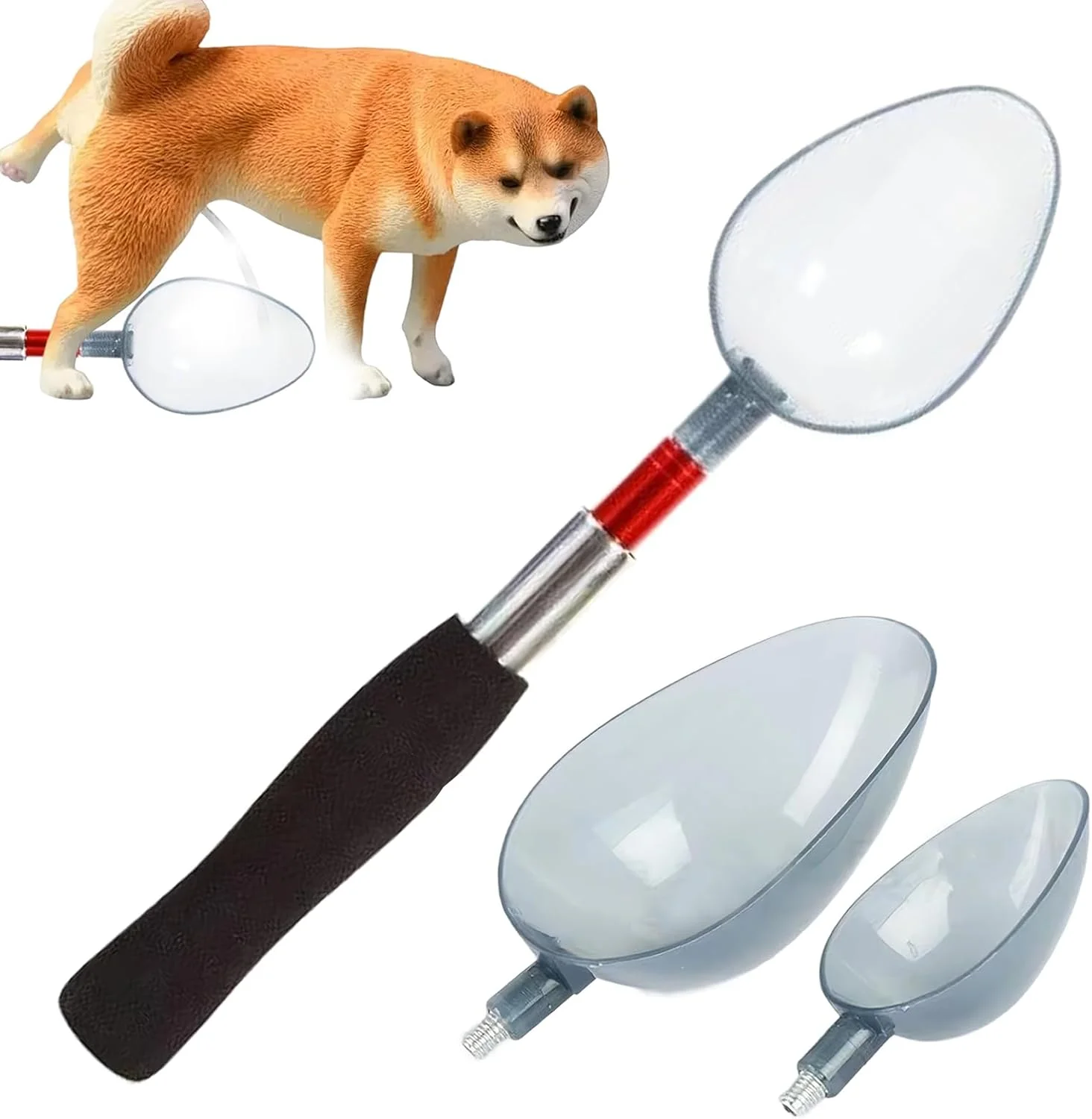 وسیله جمع آوری نمونه ادرار سگ - جمع کننده ادرار تلسکوپی توله سگ | جمع کننده ادرار تلسکوپی دسته دار با دوام برای سگ های باردار