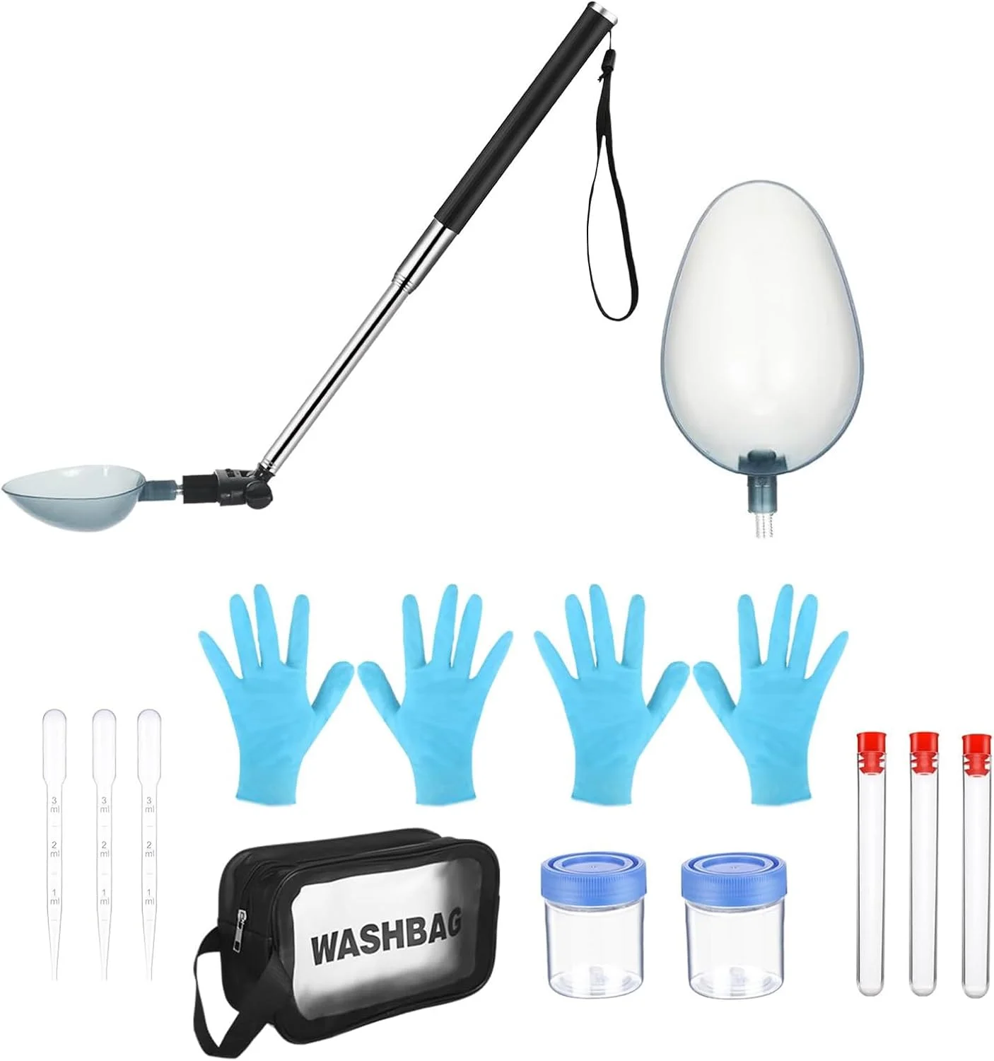 جمع کننده ادرار سگ - ظروف جمع آوری ادرار با دسته تلسکوپی - نگهدارنده زاویه قابل تنظیم برای خانه، حیاط بازی توله سگ، فرش، مبلمان و کف حیوانات خانگی