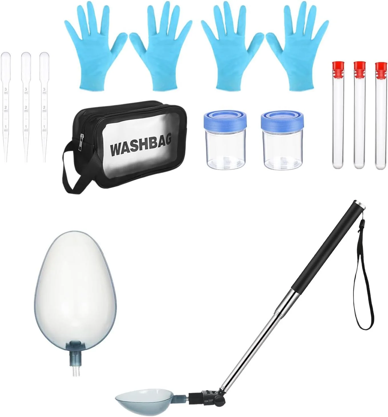 کیت جمع آوری ادرار سگ - گیرنده نمونه ادرار تلسکوپی | نگهدارنده قابل حمل برای توله سگ، خانه، حیاط، فرش، مبلمان، کف