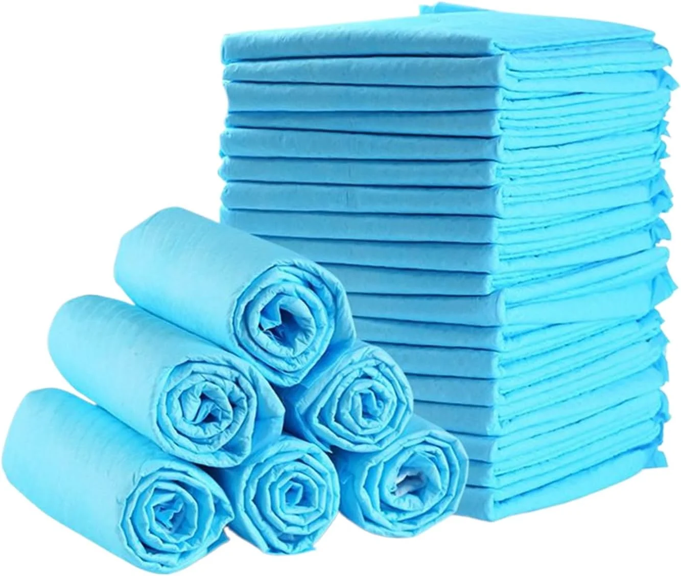 پدهای ادرار سگ - پدهای آموزشی توله سگ، 100 عددی، از بین برنده بو، فوق العاده جاذب، لوازم حیوانات خانگی برای حیوانات کوچک، گربه ها، بچه گربه ها، همه نژادها