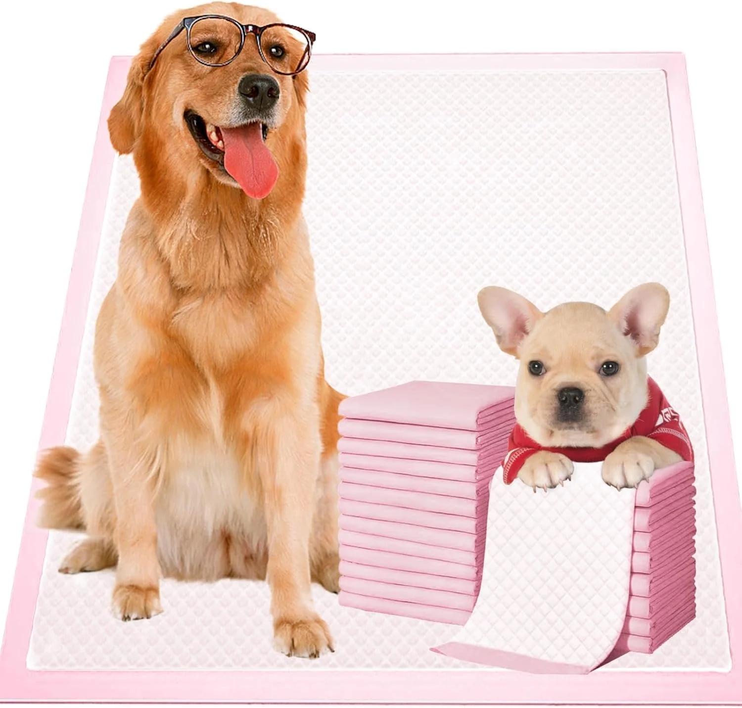 پدهای آموزشی سگ سایز ایکس لارج 60 در 89 سانتی متر، سه لایه ضخیم تر، چند منظوره، فوق العاده جاذب و ضد نشت، خشک شدن سریع و کنترل بو، برای توله سگ ها، سگ ها، گربه ها، خرگوش ها و حیوانات خانگی (25 عددی)