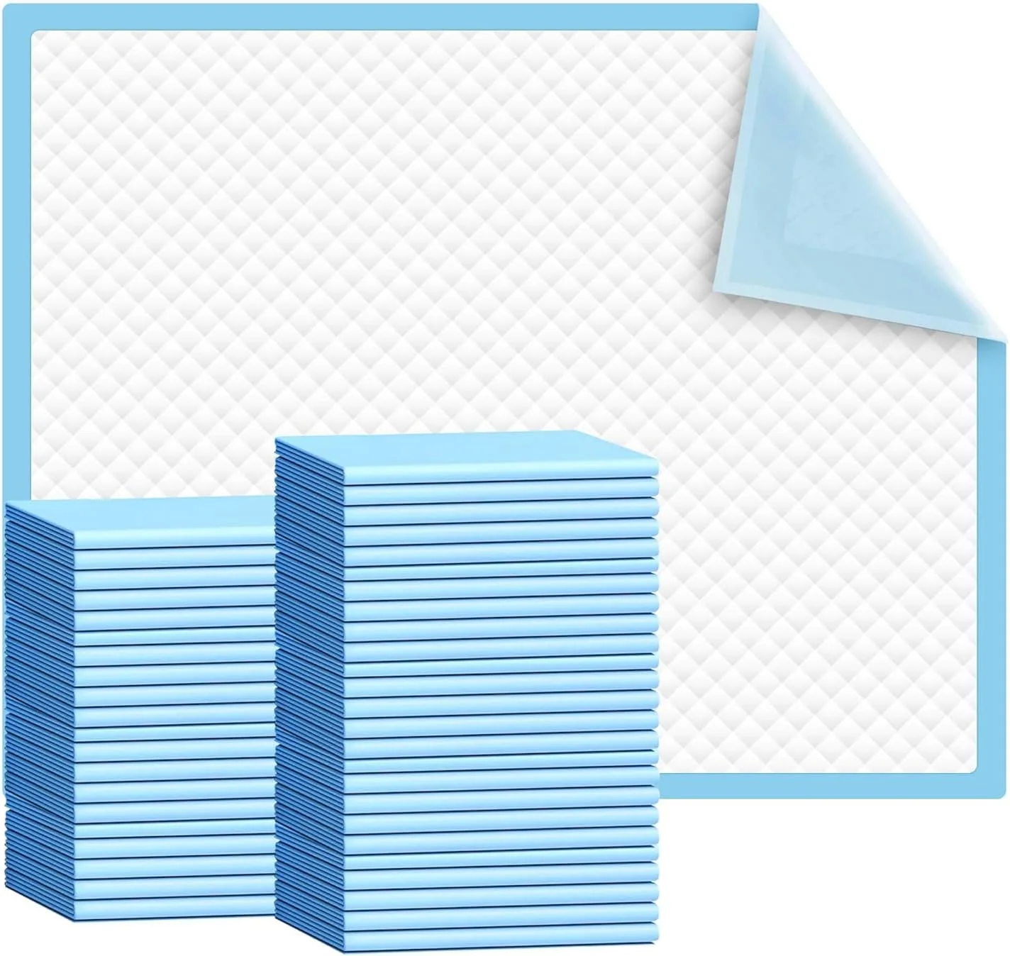 پدهای زیرانداز یکبار مصرف با جذب فوق العاده برای سگ ها، پدهای آموزش ادرار توله سگ، پدهای خشک کننده یکبار مصرف، پدهای ادرار گربه (50 عدد، 23"x36")