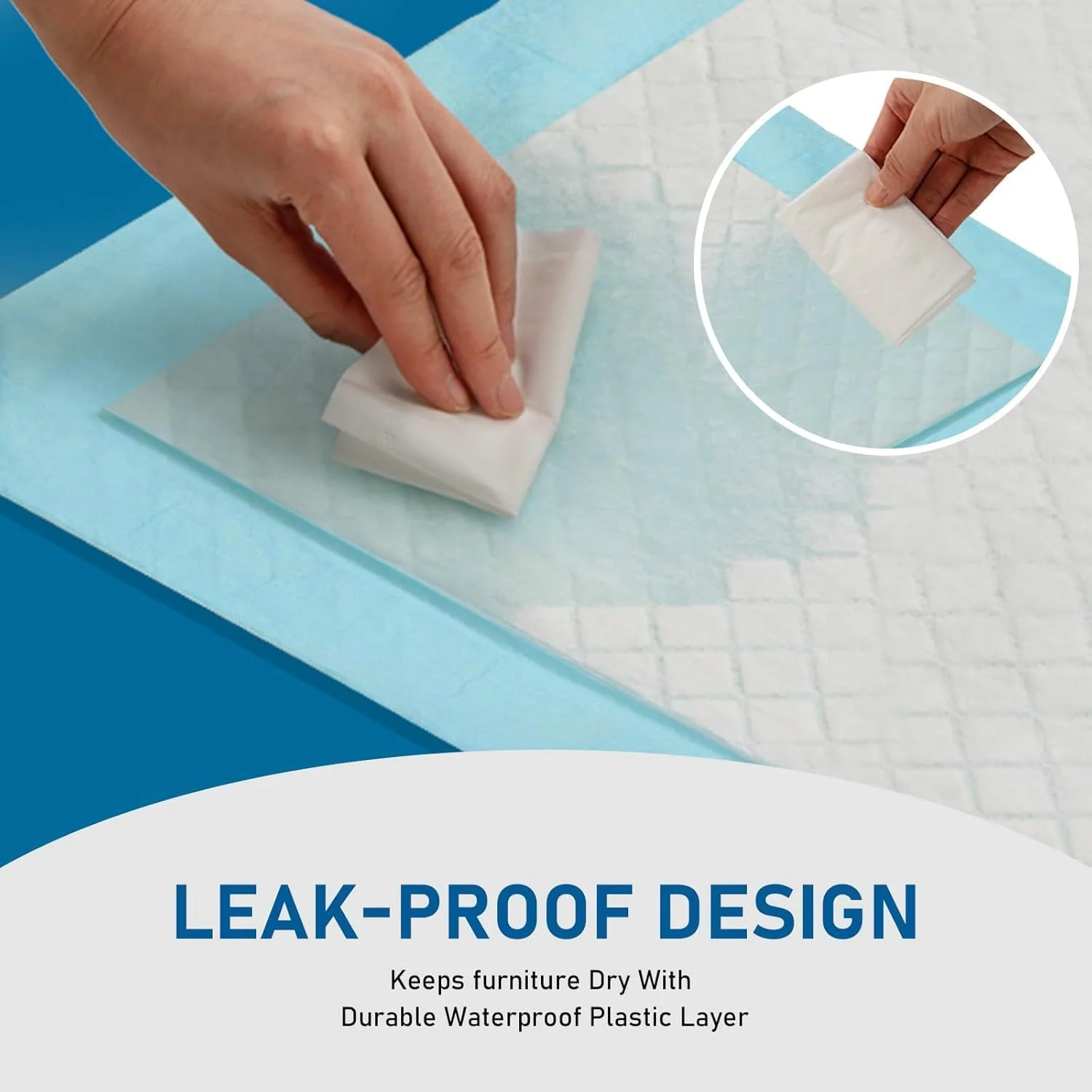 پدهای زیرانداز یکبار مصرف با جذب فوق العاده برای سگ ها، پدهای آموزش ادرار توله سگ، پدهای خشک کننده یکبار مصرف، پدهای ادرار گربه (50 عدد، 23"x36")