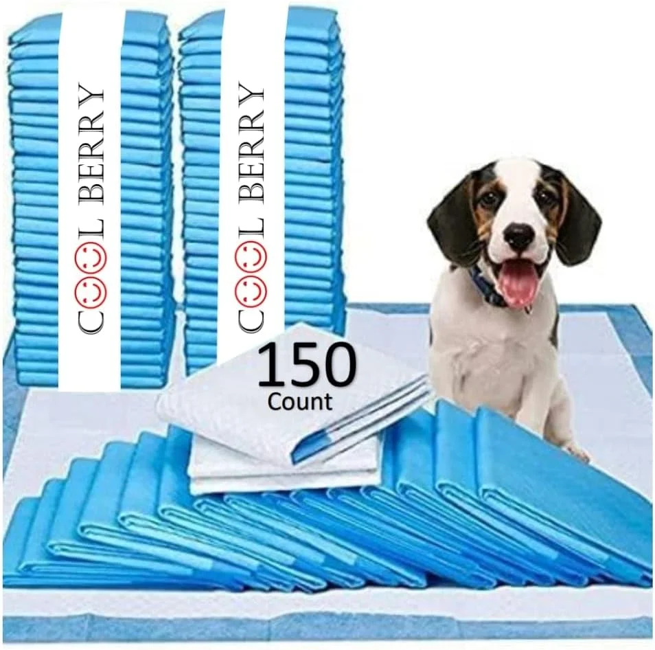 پدهای ادرار یکبار مصرف سگ بسیار بزرگ 60cm x 90cm، (150 عدد در 10 بسته)، پدهای ادرار توله سگ فوق العاده جاذب و ضد نشت، پد ادرار یکبار مصرف XL و پدهای دستشویی برای حیوانات خانگی