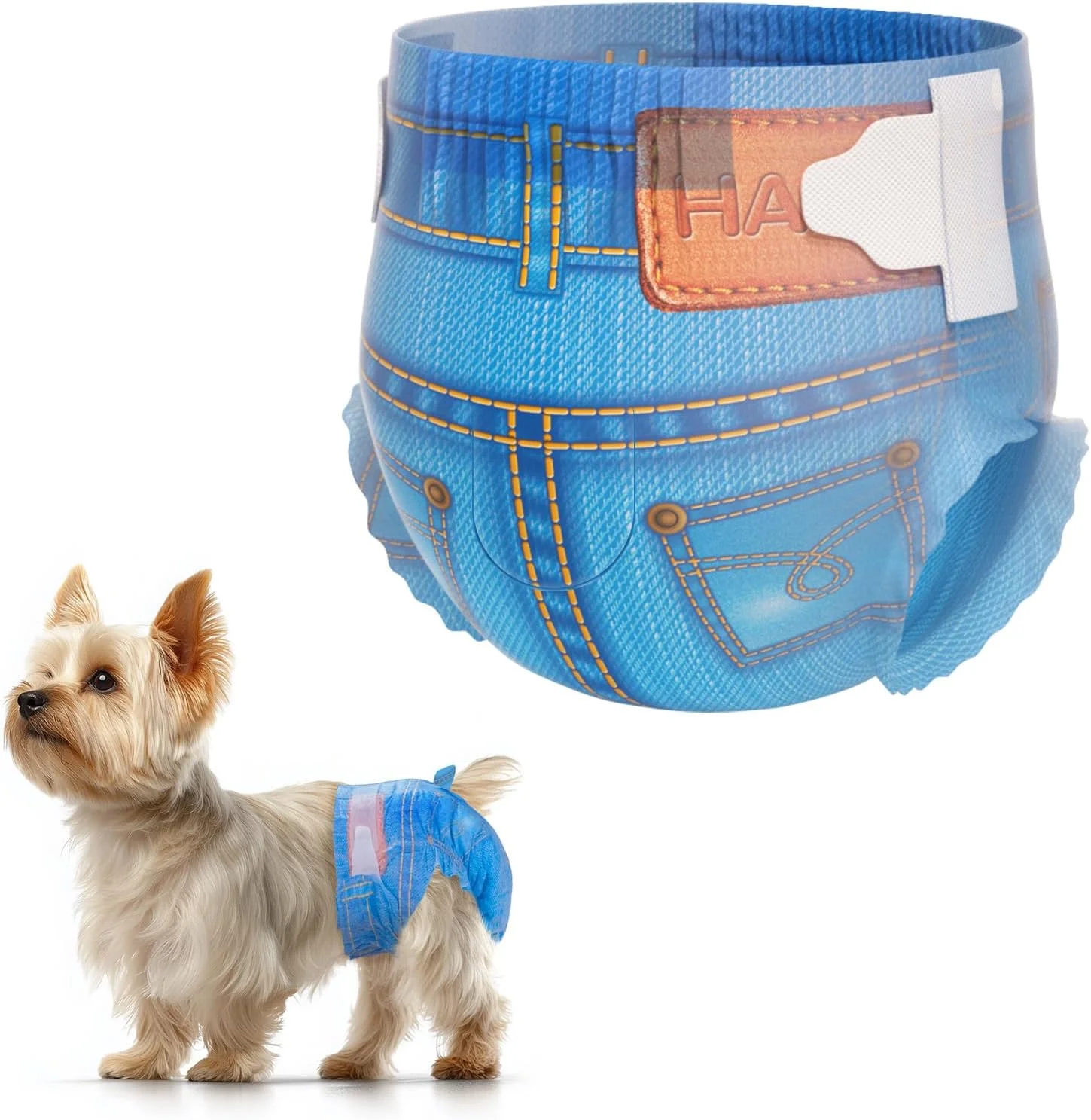 پوشک یکبار مصرف سگ برای سگ های ماده، پوشک گربه برای بی اختیاری ادرار، پوشک ضد نشت حیوانات خانگی برای سگ ها و گربه ها (XS، تعداد، 20 عدد)