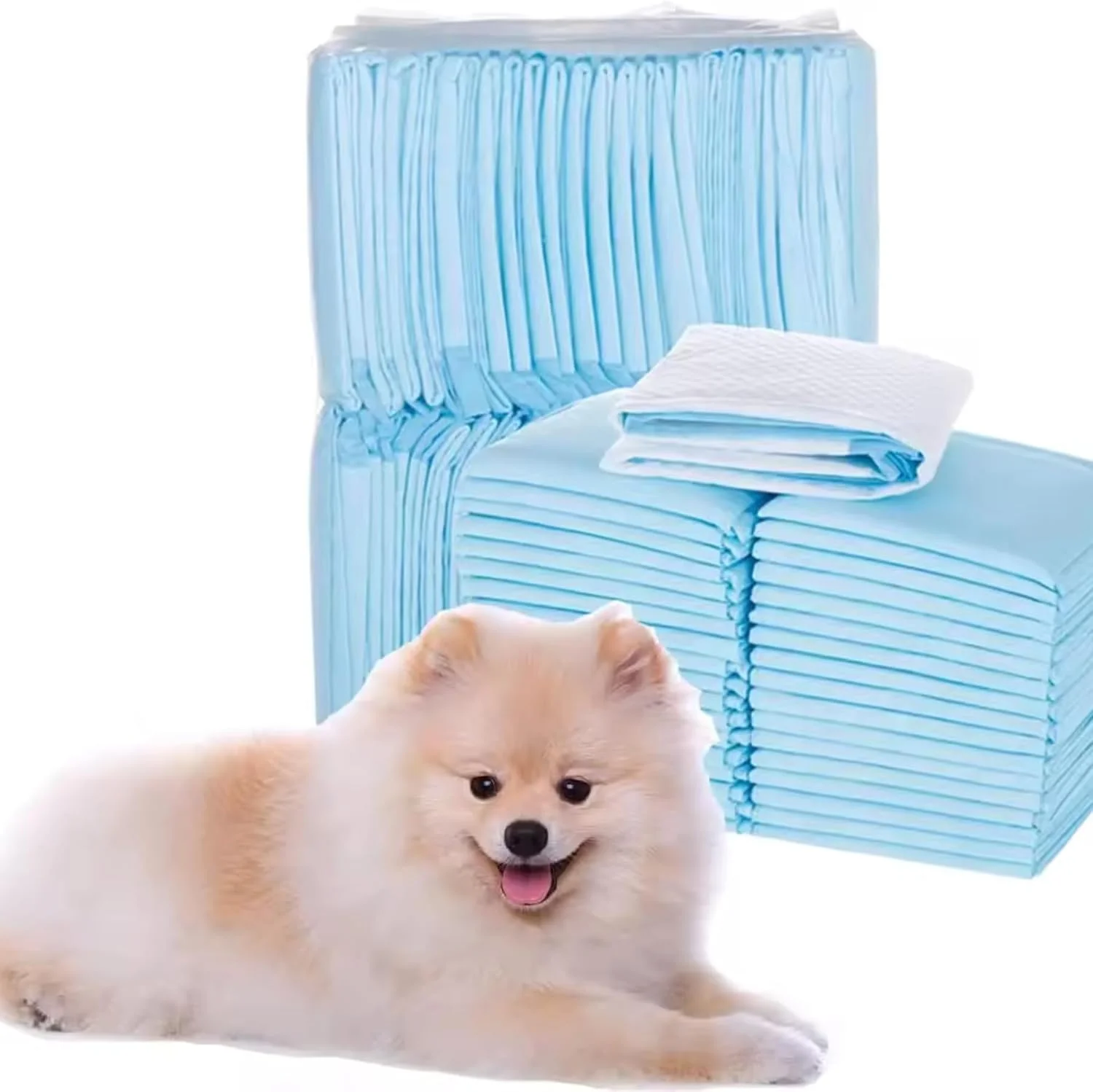 پدهای ادرار یکبار مصرف فوق العاده جاذب و ضد نشت برای سگ و گربه، 45x60 سانتی متر (50 عدد) پدهای آموزشی برای حیوانات خانگی با 5 لایه بسیار جاذب، زیرانداز ضد لغزش توالت برای آموزش دستشویی (برای همه حیوانات خانگی)