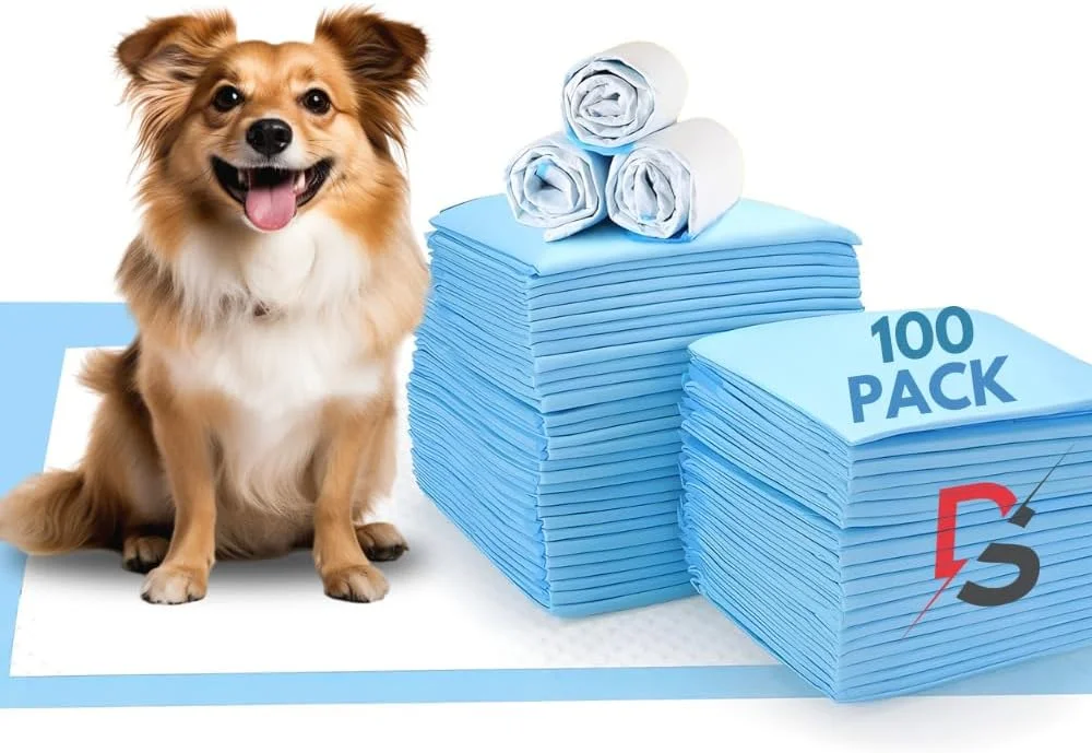 پد جاذب ادرار سگ سایز بزرگ، پد آموزش ادرار سگ، بسیار جاذب، یکبار مصرف و ضد نشت، کیفیت عالی 60x60 سانتی متر (بسته 100 عددی)