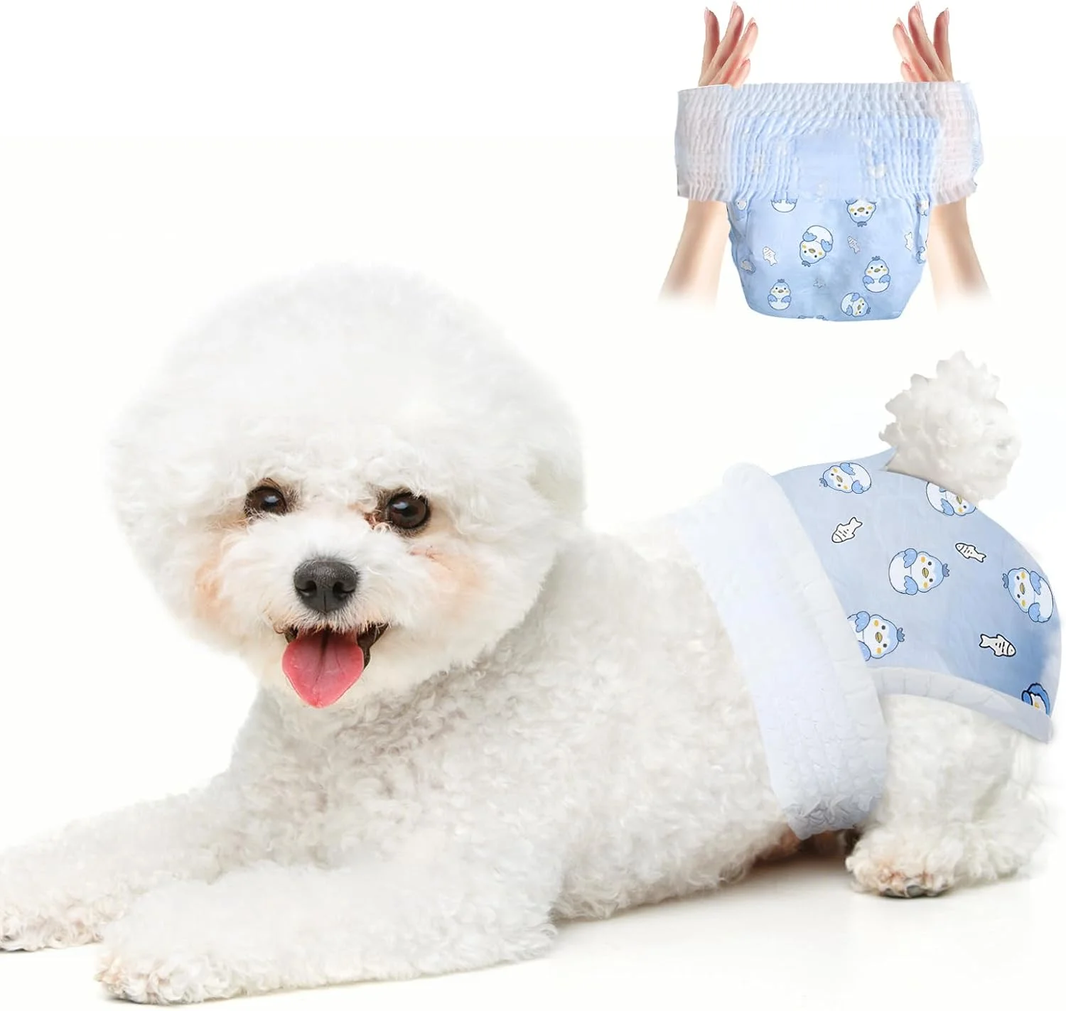 پوشک سگ یکبار مصرف، جاذب و نرم برای سگ های ماده با قابلیت تنظیم برای دوره حساسیت