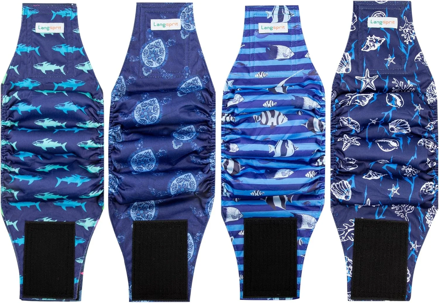 شورت بهداشتی سگ نر (4 عددی)، شورت قابل شستشو و استفاده مجدد برای سگ های نر، مناسب برای آموزش دستشویی توله سگ و بی اختیاری ادرار، سایز کوچک