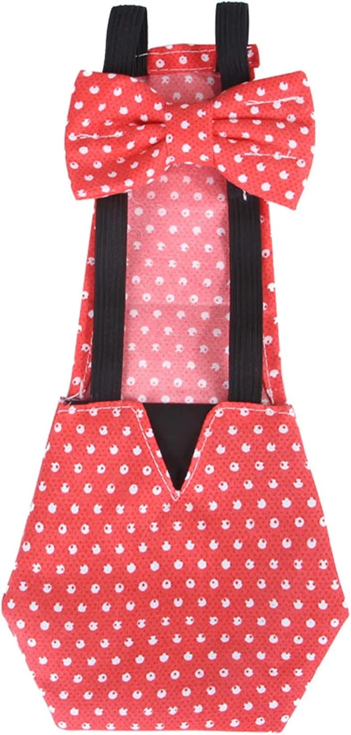 پوشک حیوانات خانگی، پوشک حیوانات خانگی برای جوجه، اردک، مرغ، پوشک مرغ قابل استفاده مجدد، پوشک حیوانات خانگی قابل شستشو با پاپیون