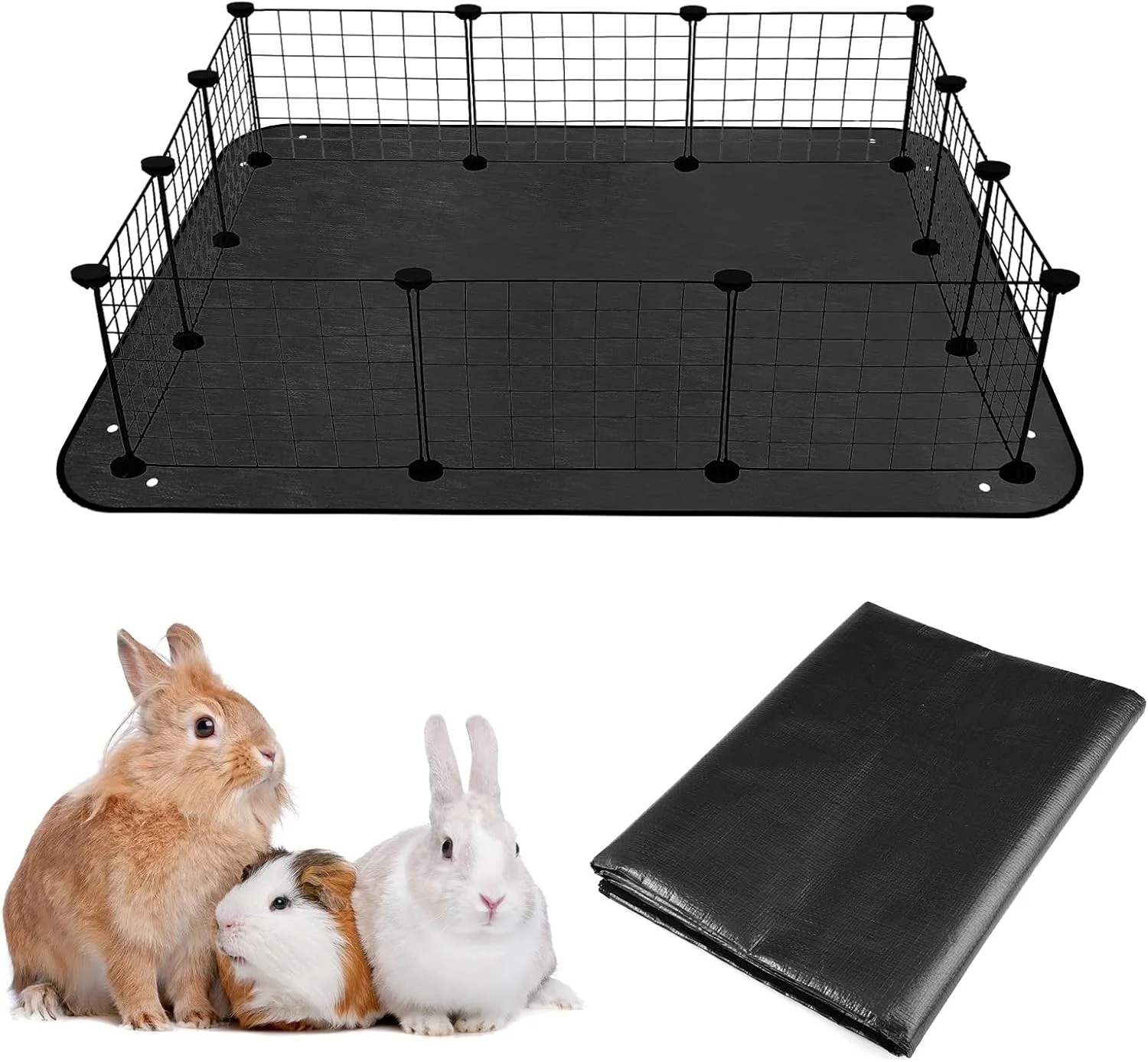 زیرانداز ضد آب محوطه بازی حیوانات خانگی، 150 در 100 سانتی متر، برای قفس خوکچه هندی، زیرانداز سگ قابل استفاده مجدد برای توله سگ ها، زیرانداز باغبانی برای گیاهان آبدار، تعویض گلدان، نشا